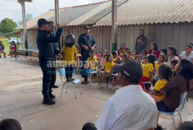 MS: Menores indígenas reciben charla en Guaraní