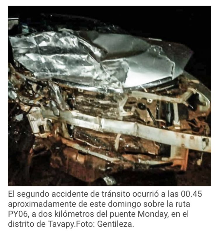 Accidentes de trnsito enlutan a familias en el Este del pas