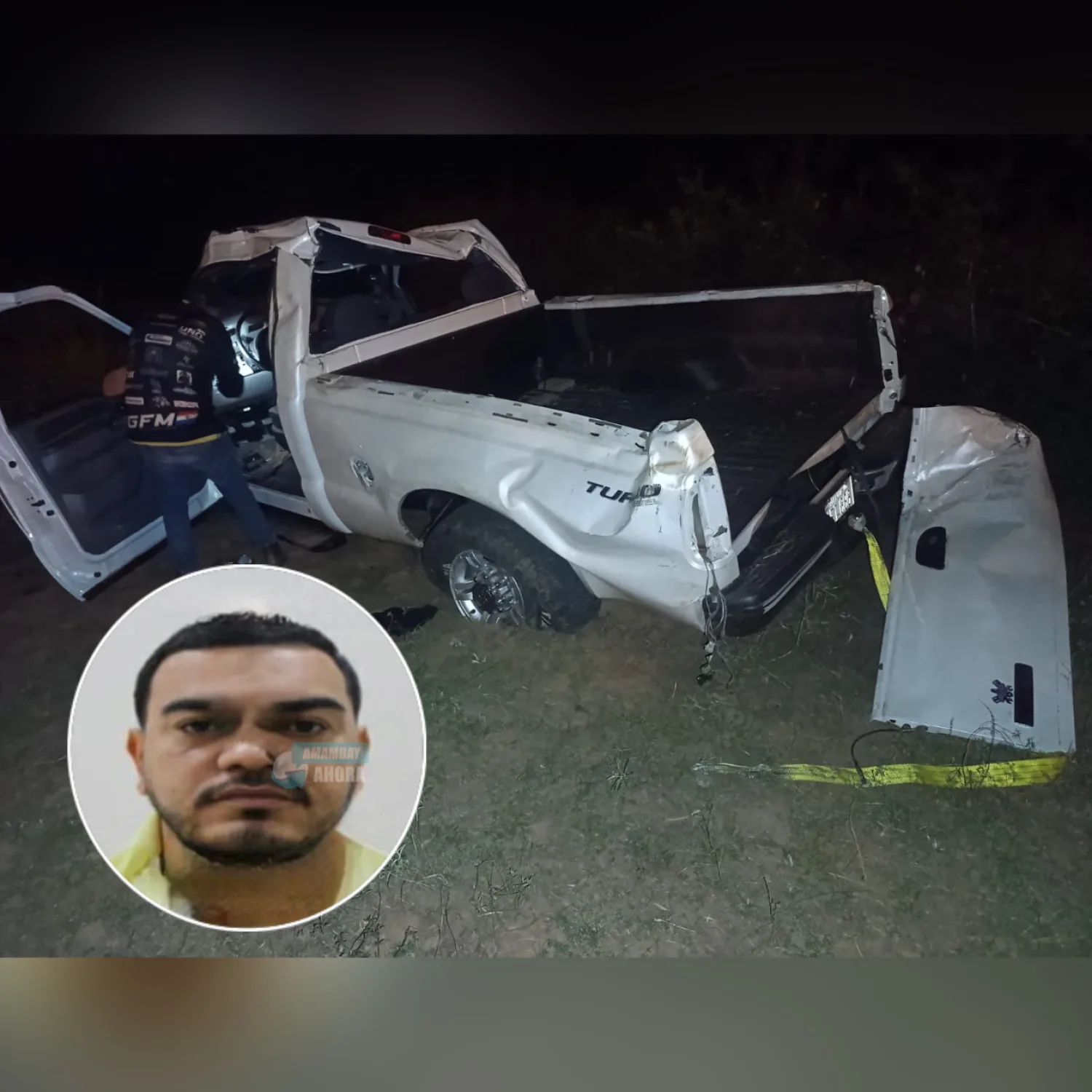 Un hombre muere tras el vuelco de su camioneta sobre la ruta PY08 en Bella Vista Norte