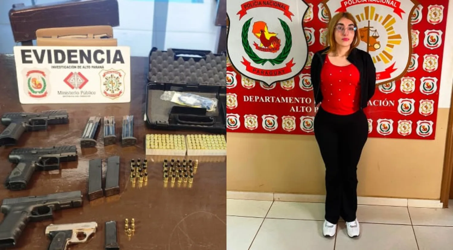 Incautan pistolas y centenar de municiones en CDE: hay una mujer detenida