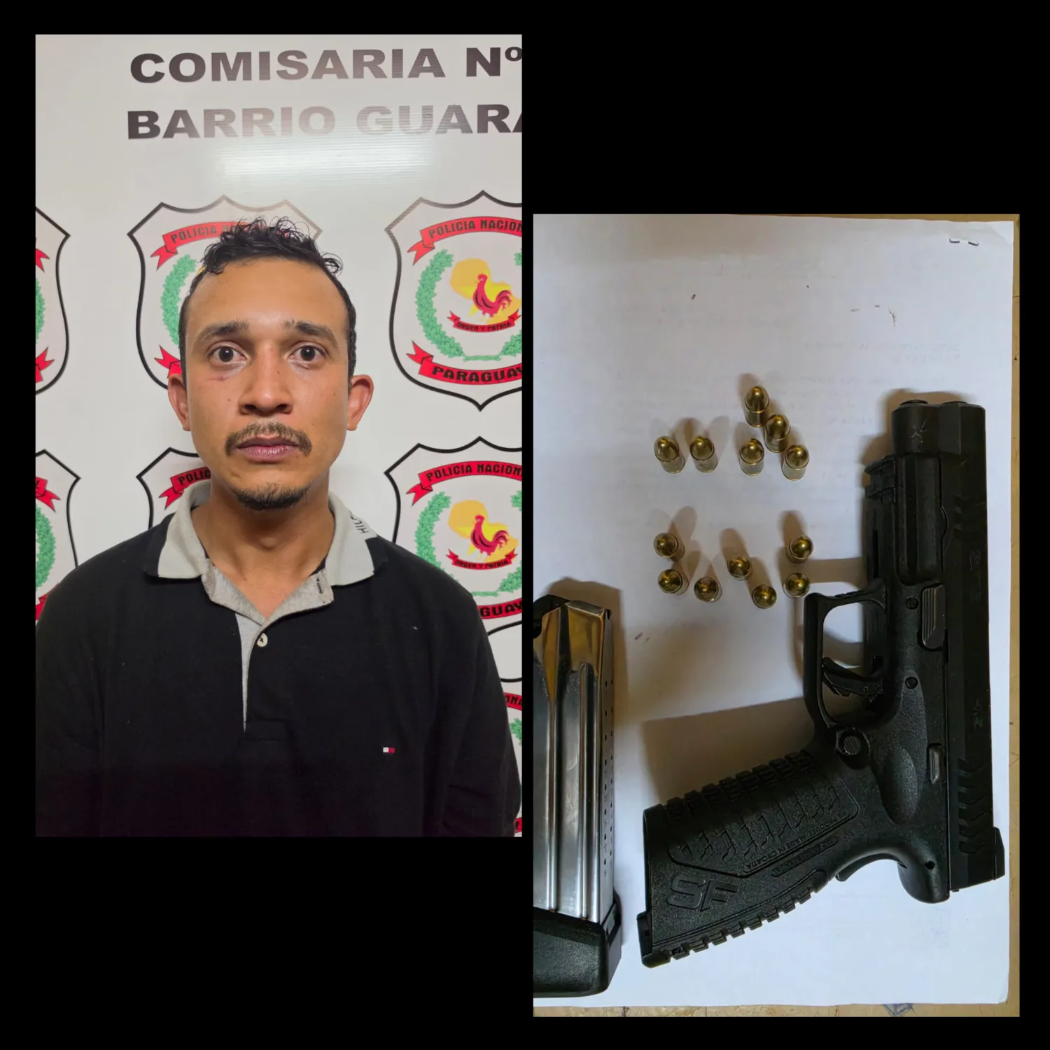 Policía aprehendió en PJC a un brasilero prófugo que estaba armado y ebrio al volante