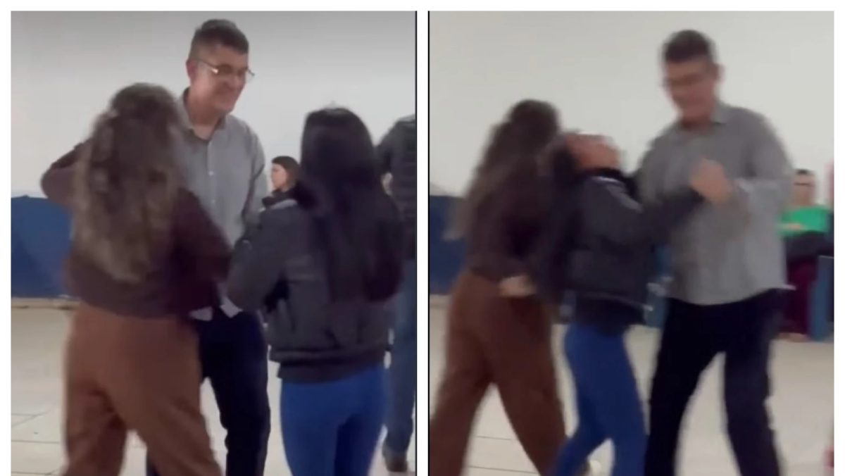 ¡Es posiblena! Le estiró su pelo a su correlí liberal en plena fiesta por la victoria