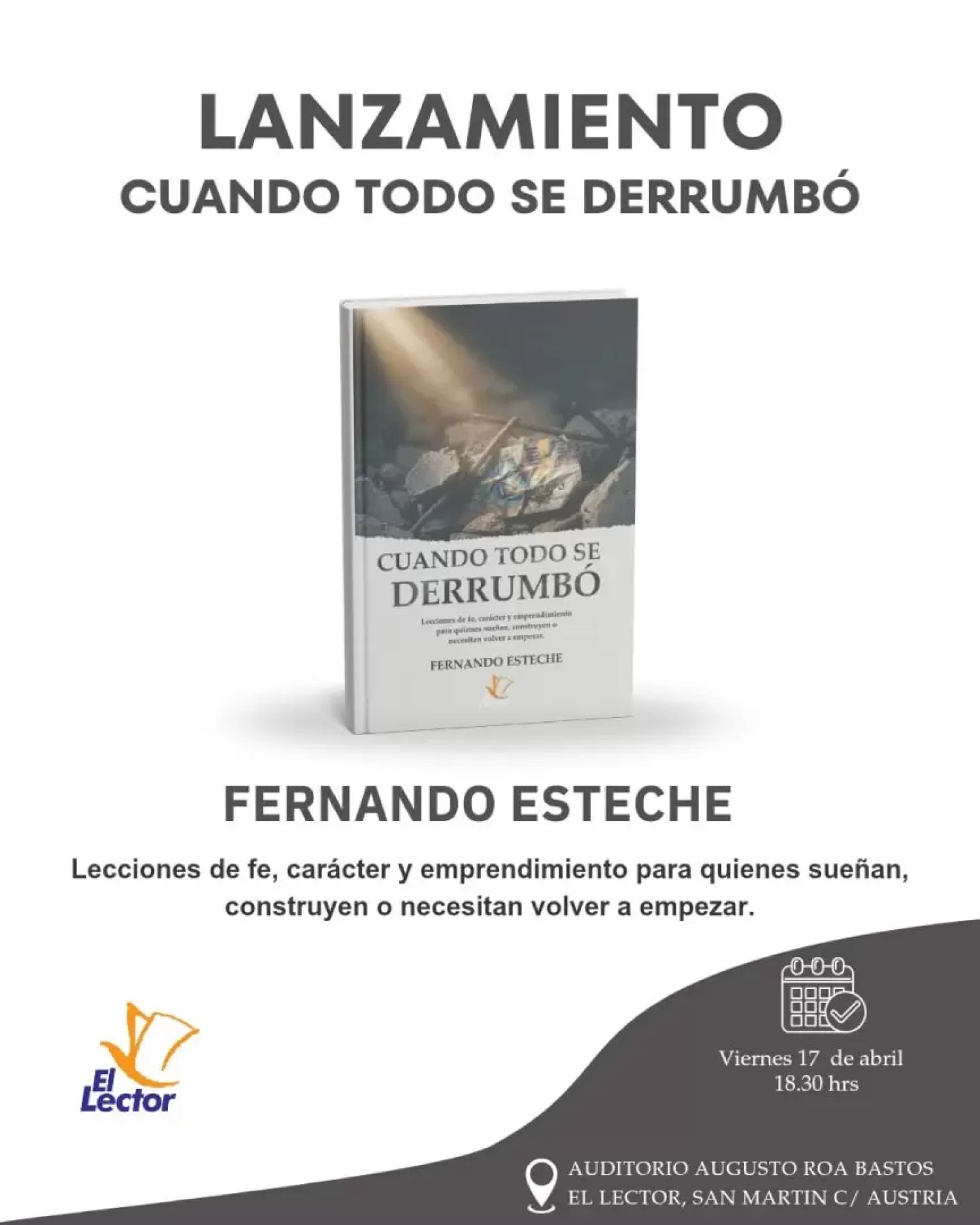 Sobre caer y volver a empezar: presentarán el libro "Cuando todo se derrumbó", en Asunción